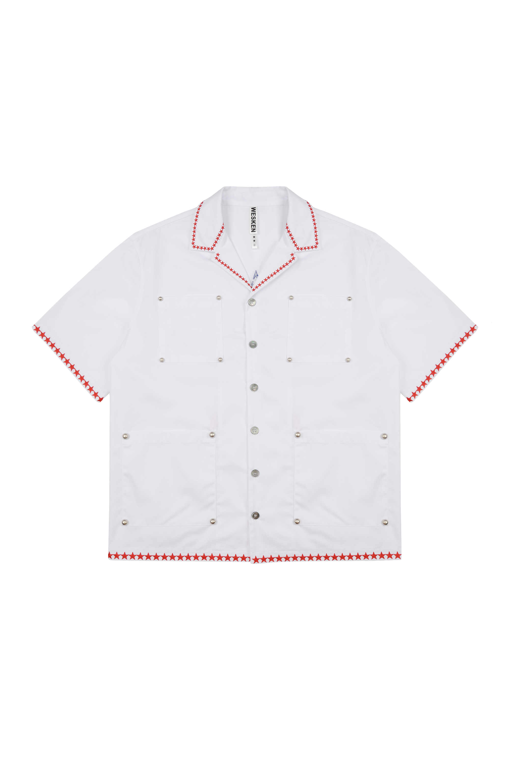 STAR EMBROIDERY SHIRT (WHITE)