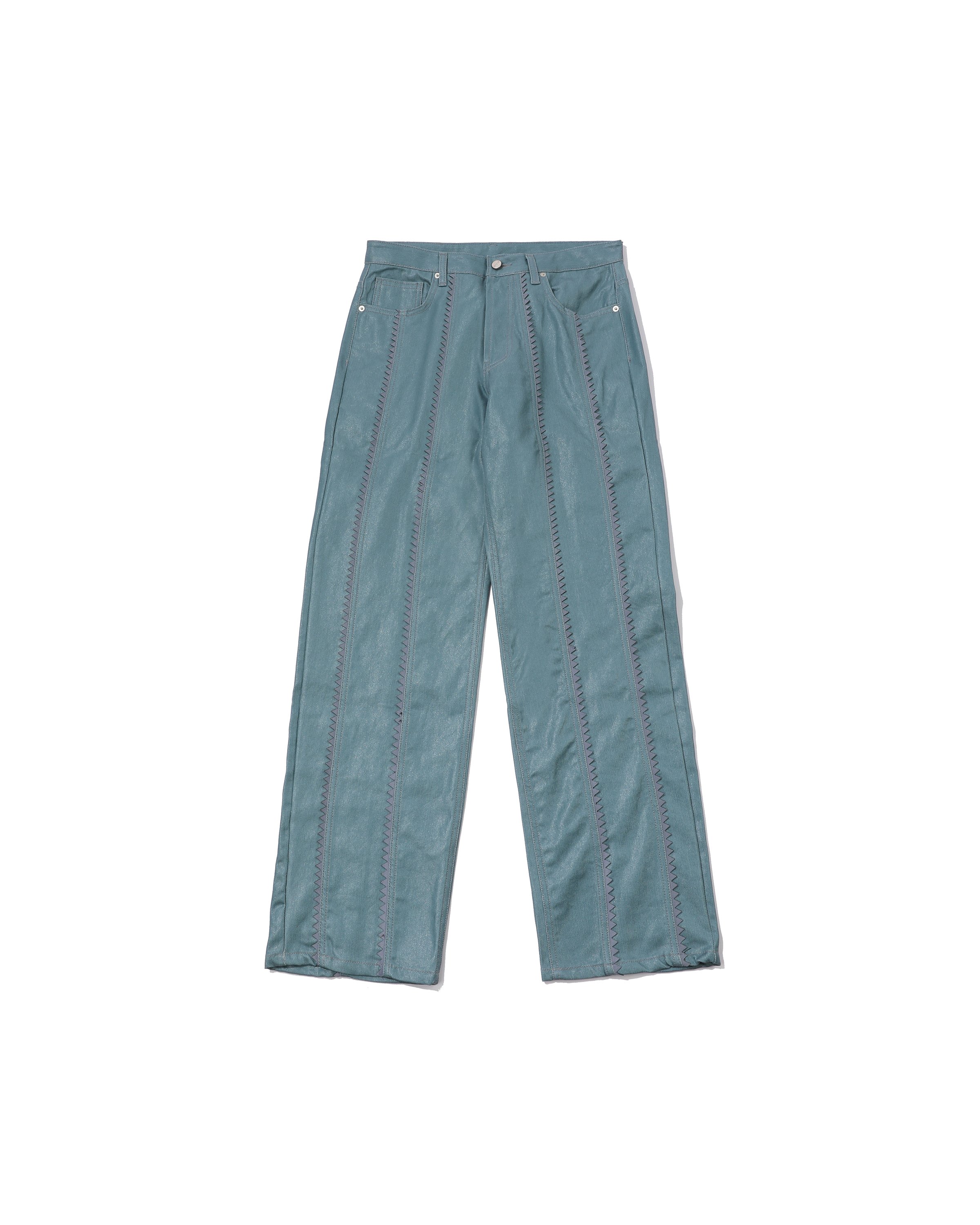 SAWTOOTH LINE COATED PANTS(BLUE)